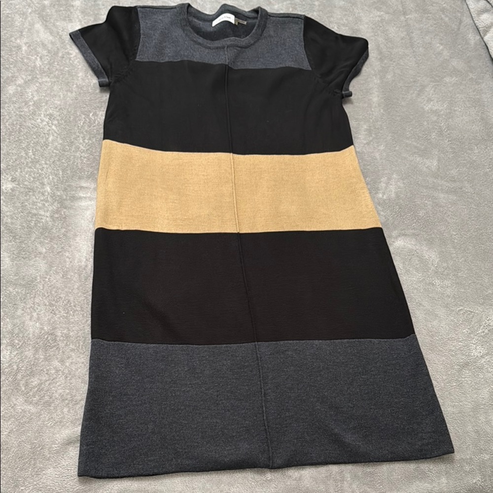 Calvin Klein dress in Black, Gray, and Tan